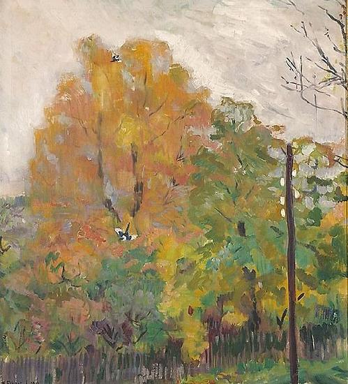 Bernhard Folkestad Deciduous trees in fall suit with cuts China oil painting art